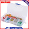 60pcs Micro Blade Fuse Assortment 5A 10A 15A 20A 25A 30A with Test Pen+Clip+Box
