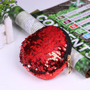 Multi Sequins Coin Wallet Women Change Purse Girls Round Clutch Bags (Red)