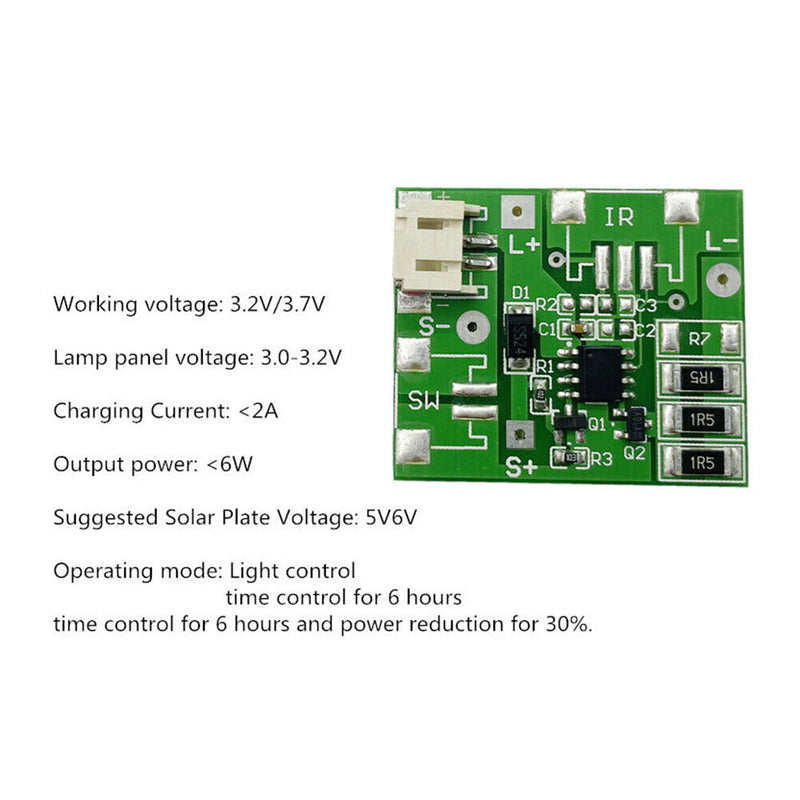 Smart 3.7V Solar Lamp Circuit Board Automatic Street Night Light Control Panel