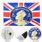 Queen Platinum Jubilee Flag - Polyester Queen Elizabeth Party Flag 5ft X 3ft
