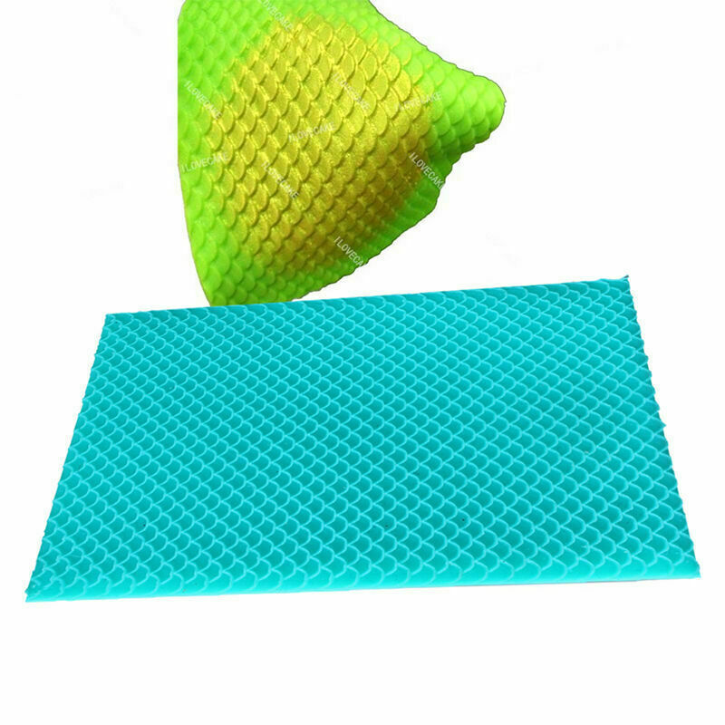 DIY Mermaid Fish Scales Cake Chocolate Mould Fondant Mold Cake Decor Q7B2