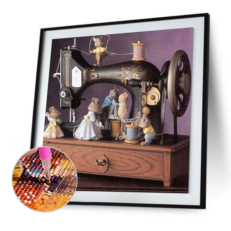 5D DIY Full Drill Diamond Painting Sewing Machine Embroidery Kits (HG476) Newly