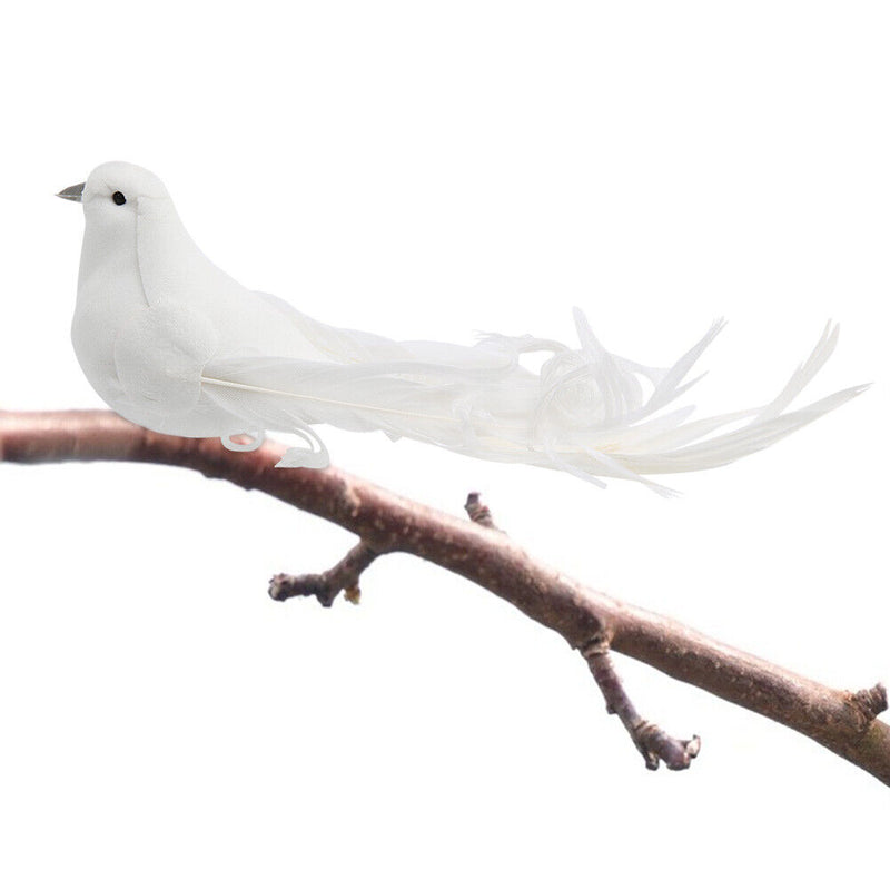 12pcs/set DIY Garden Decor Props Simulation Feather Birds Artificial Foam Pigeon