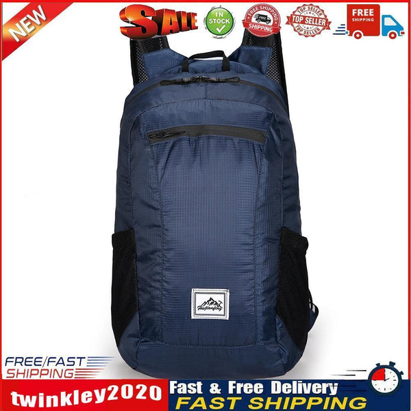 20L Large Waterproof Folding Climbing Backpack Travel Rucksack (Navy Blue) Newly