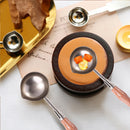 Wooden Handle Sealing Wax Bead Tablet Melting Spoon for Scrapbooking (A) Newly