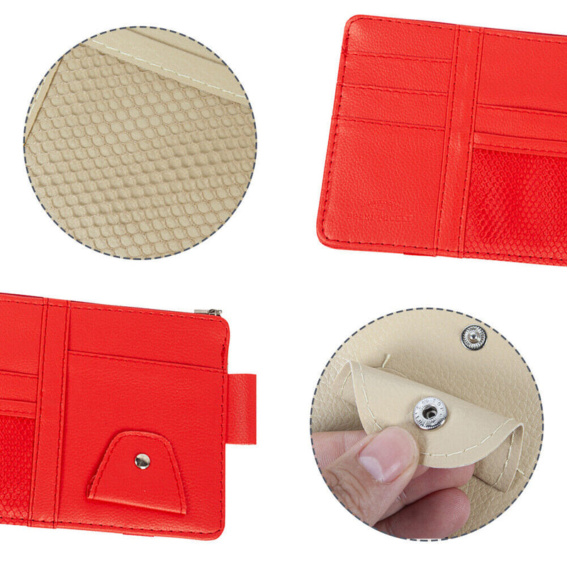 Car Card Organizer Large-capacity Multi-function Auto Sun Visor Storage Pouch