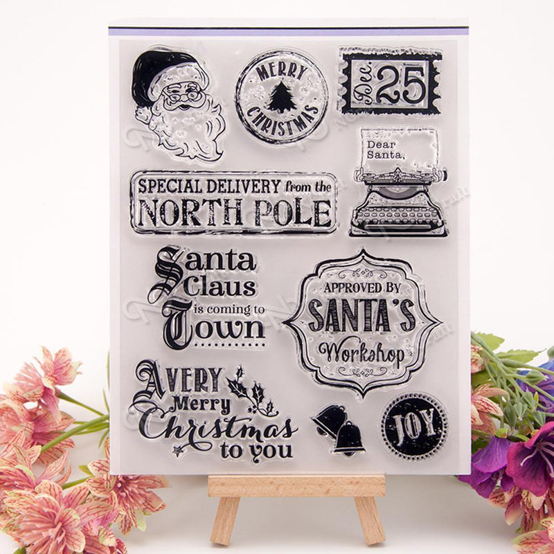 Silicone Clear Stamps Christmas Santa Claus for DIY Scrapbook/Photo Album