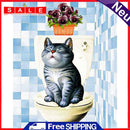 Cute Cat Oil Paint by Numbers Hand Painted Frameless Picture Home Ornament Kit