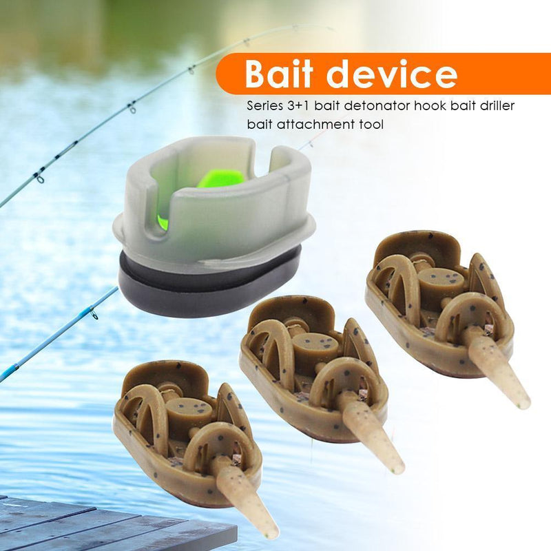 3+1 Inline Method Carp Fishing Bait Basket Feeders Mould Set (20g/30g/40g) Newly
