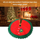 60cm Green Xmas Tree Skirt Decor Carpet Floor Mat Ornaments House Party Supplies