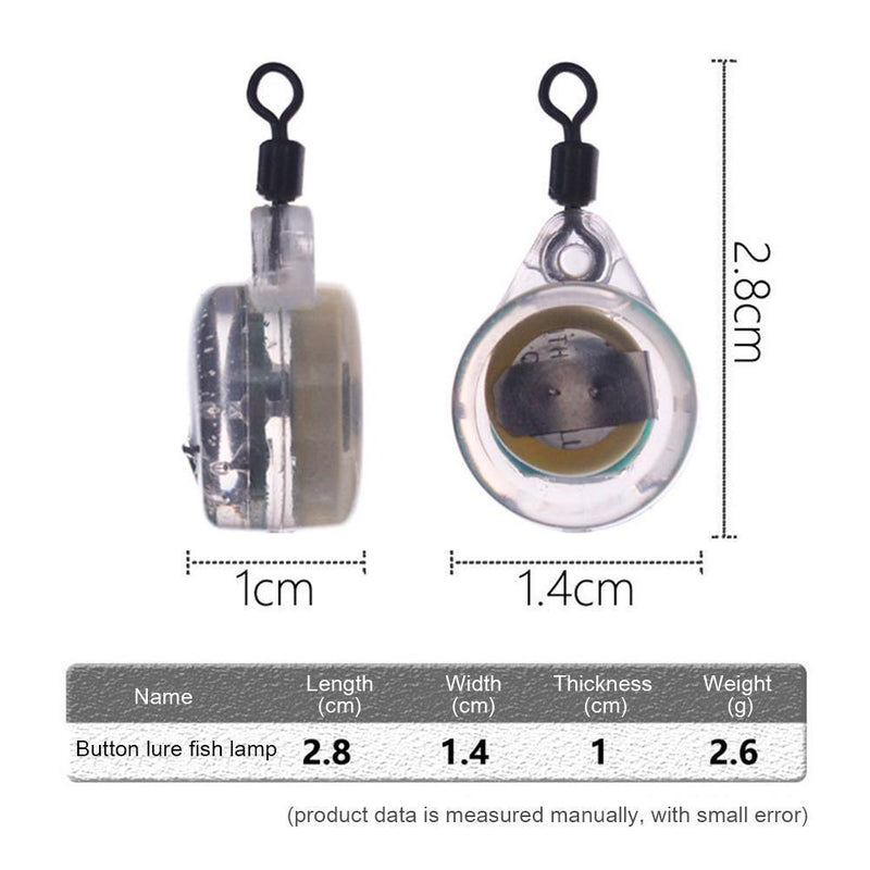 Mini Fishing Lure Light 3-color LED Underwater Fishing Bait Luminous Lures