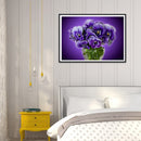 5D DIY Diamond Painting Purple Phalaenopsis Full Round Drill Mosaic Art Picture