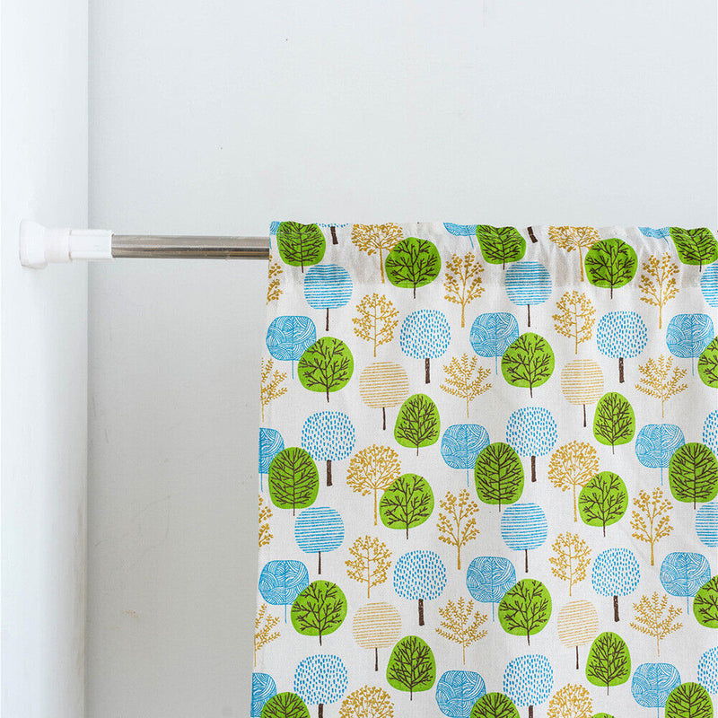 Short Curtain Shading Curtains Home Decor for Window Screen (Blue Tree)