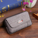 Waterproof Oxford Cloth Purse Men Sport Belt Wallet Card Clutch Bag (Grey)