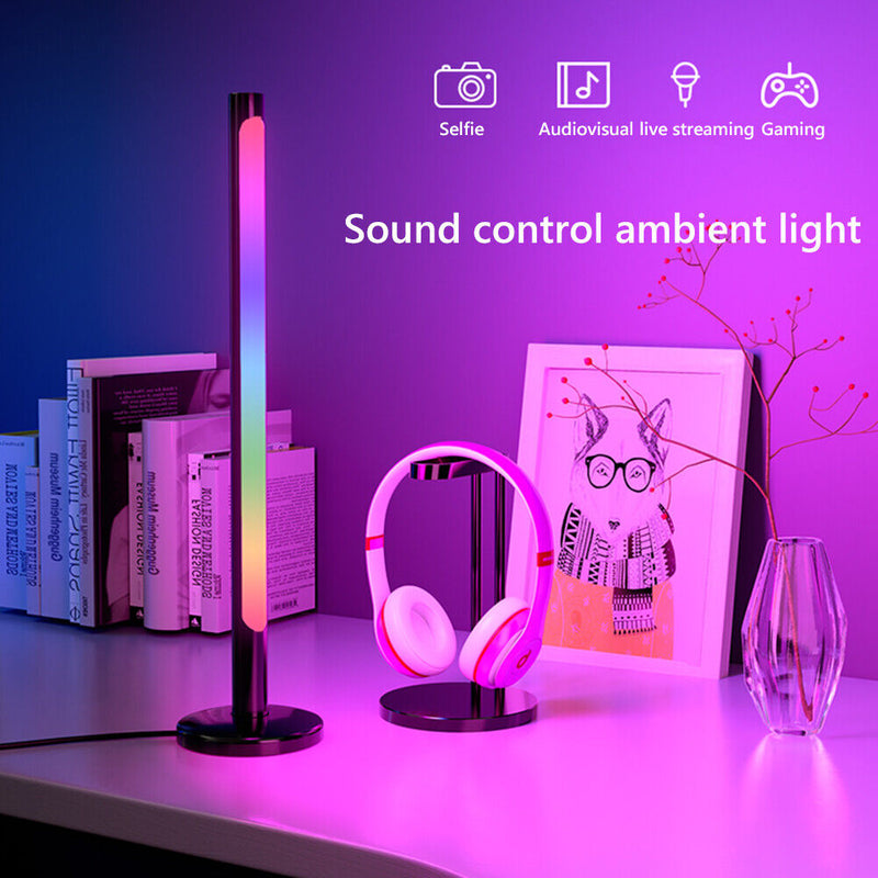 2Pcs RGB Colorful LED Pickup Rhythm Light Strip APP Control USB Music Lamp
