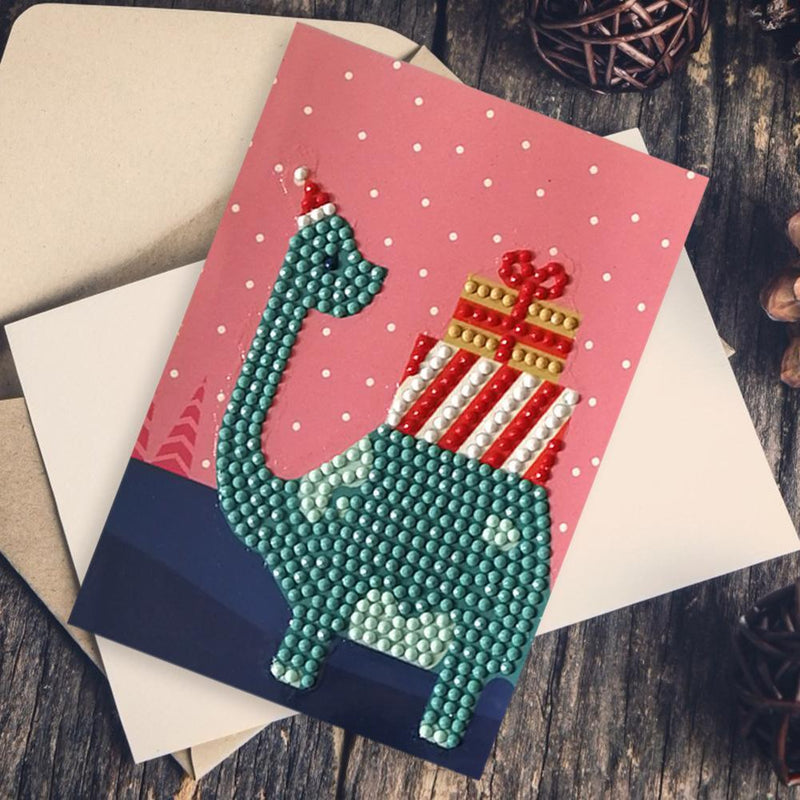 4pcs DIY 5D Special Diamond Painting Gifts Happy Birthday Cards Party Mosaic Kit