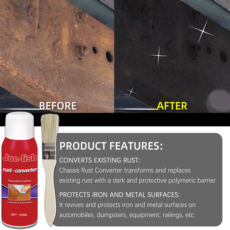 100ml Rust Converter Spray Wheel Chassis Derusting Cleaner Agent Rust Conve
