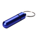 Aluminum Medicine Organizer Pill Tablets Drug Bottle Storage Container Keychain