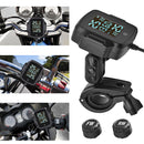 Motorcycle TPMS Tire Pressure Monitoring System with QC 3.0 USB Charger Newly