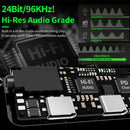GS1 3 in 1 Type-C to 3.5mm Audio Cable Fast Charge Phone Game Sound Card Adapter