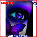 5D DIY Full Drill Round Shape Butterfly Eyes Rhinestone Diamond Drawing for Home