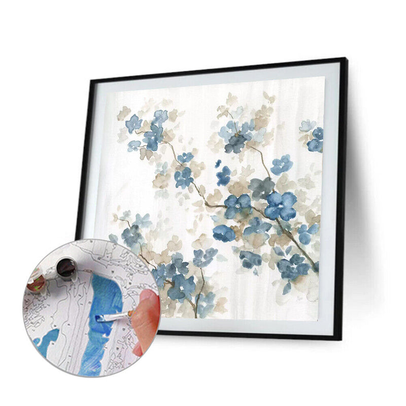 Ink Flower Oil Paint By Numbers Kit DIY Acrylic Painting for Adults Frameless