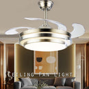 Reversible Blades 3 Speed Modern White Ceiling Fan Light with Light & Beech