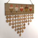 Birthday Special Days Reminder Wooden Calendar Board Home Hanging Decoration