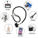 Universal Mobile Phone Lanyard Cellphone Rope (Black Green + Black Card) Newly