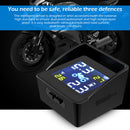 Solar Charging Motorcycle TPMS Tire Pressure Temperature Monitoring Alarm System