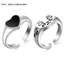Women Charm Fashion Tiny Heart Finger chain Tears Expression Ring Jewelry Gift