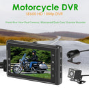 SE600 Motorcycle DVR Front+Rear View Dual Cameras Dash Cam G-Sensor Recorder