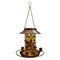 Solar Bird Feeder LED Light Metal Hanging Garden Yard Backyard Decor Lanterns