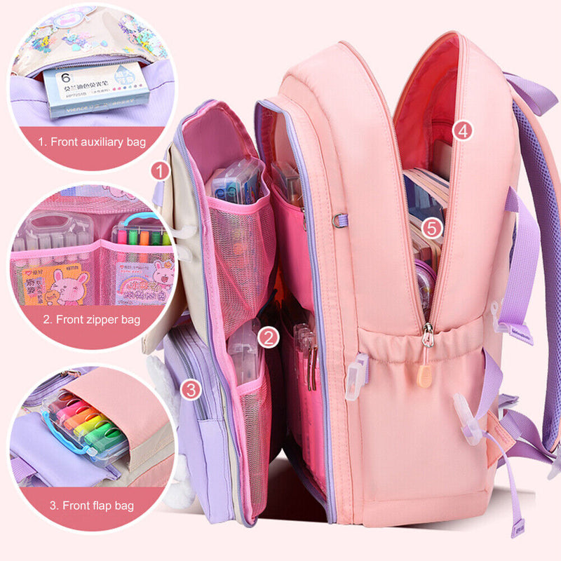 #A Student Kindergarten Princess Shoulder School Bags Cartoon Travel Rucksack