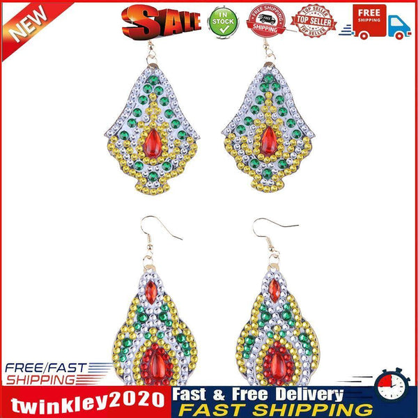 DIY Diamond Painting Earrings Double-sided Irregular Drop Earrings (RZ020) Newly