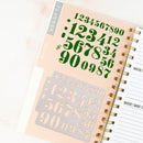 Plastic Number Painting Template DIY Cake Coffee Scrapbook Spray Stencil Mold