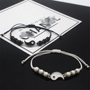 Yin Yang Charm Pendant Yin Yang Charm Wristband Couple Bracele Weaving Rope