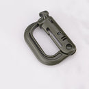 Outdoor D-Shape Backpack Carabiner Plastic Steel Hanging Clasp (Army Green)