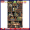 Frameless Oil Paint By Numbers DIY Bookshelf Cat Picture Craft Kit for Home