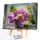 Painting By Numbers Kit Craft DIY Purple Flowers Digital Oil Art Picture Decor