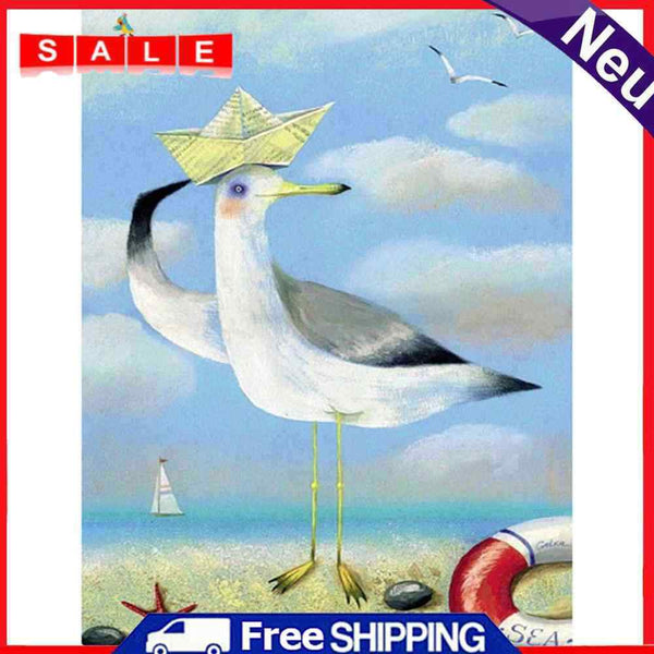 Captain Seagull Oil Paint By Numbers DIY Craft Coloring Drawing Home Decoration