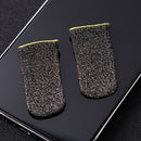 2pcs 24-Stitch Mobile Game Finger Cover Anti-Sweat Anti-Skid (Black Yellow)