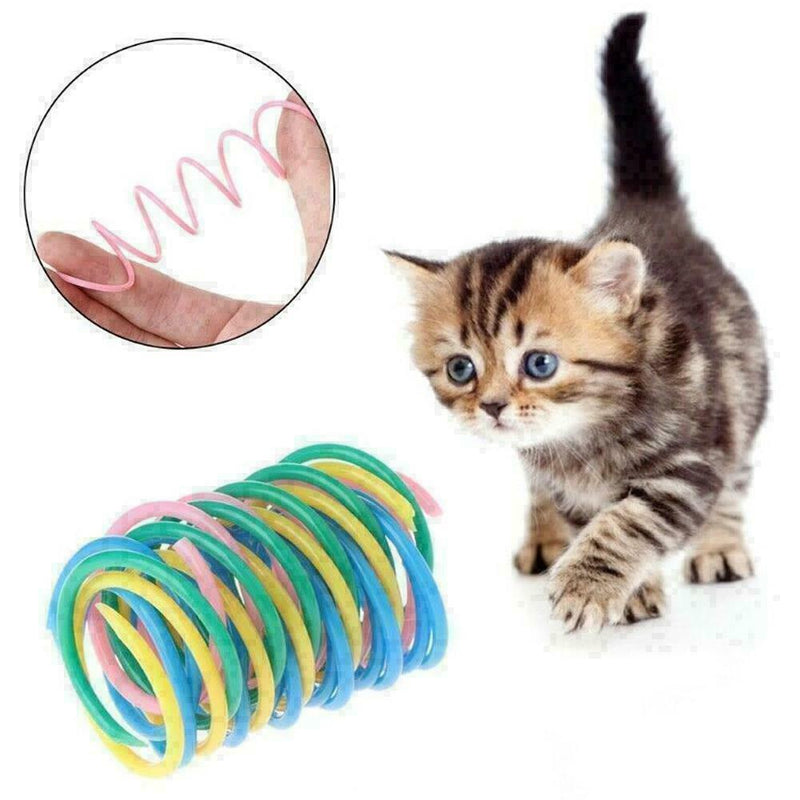 Cat Toys Colorful Spring Bounce Plastic Pet Kitten H3T2 I2G HOT Interactive Z0B5