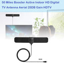50 Miles Indoor Digital TV Antenna 25dB 1080P HDTV Signal Receiver Amplifier