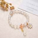 Jewelry Small Daisy Bracelet Cuff Bangles Shiny Bracelets Crystal Bracelet