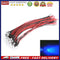 50pcs DC 12V 5mm Car Decor Blue Light LED Long Bright Lamp Bulbs with Wire