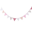 12 Flags 3.2m Retro Colorful Flowers Pennant Paper Flag Party Bell Garland Decor