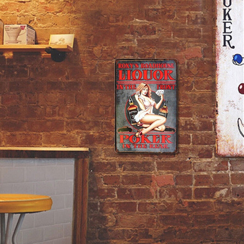 Metal Tin Sign Plaque Wall Wine Advertisement Posters Iron Painting (A)