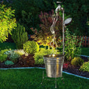 Solar Garden Yard Stake WATER FAUCET PLANTER Fairy Art De Outdoor Light I2U7