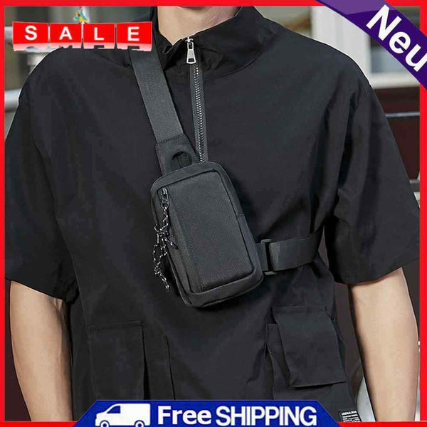 Men Chest Bag Sling Crossbody Bags Zipper Phone Purse Oxford Waterproof for Male